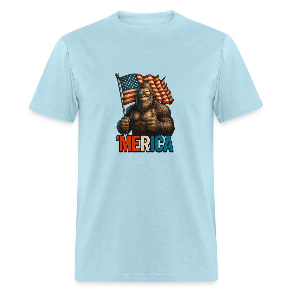 Thumbs Up Merica Big Foot 4th of July Funny and Patriotic Unisex Classic T-Shirt - powder blue