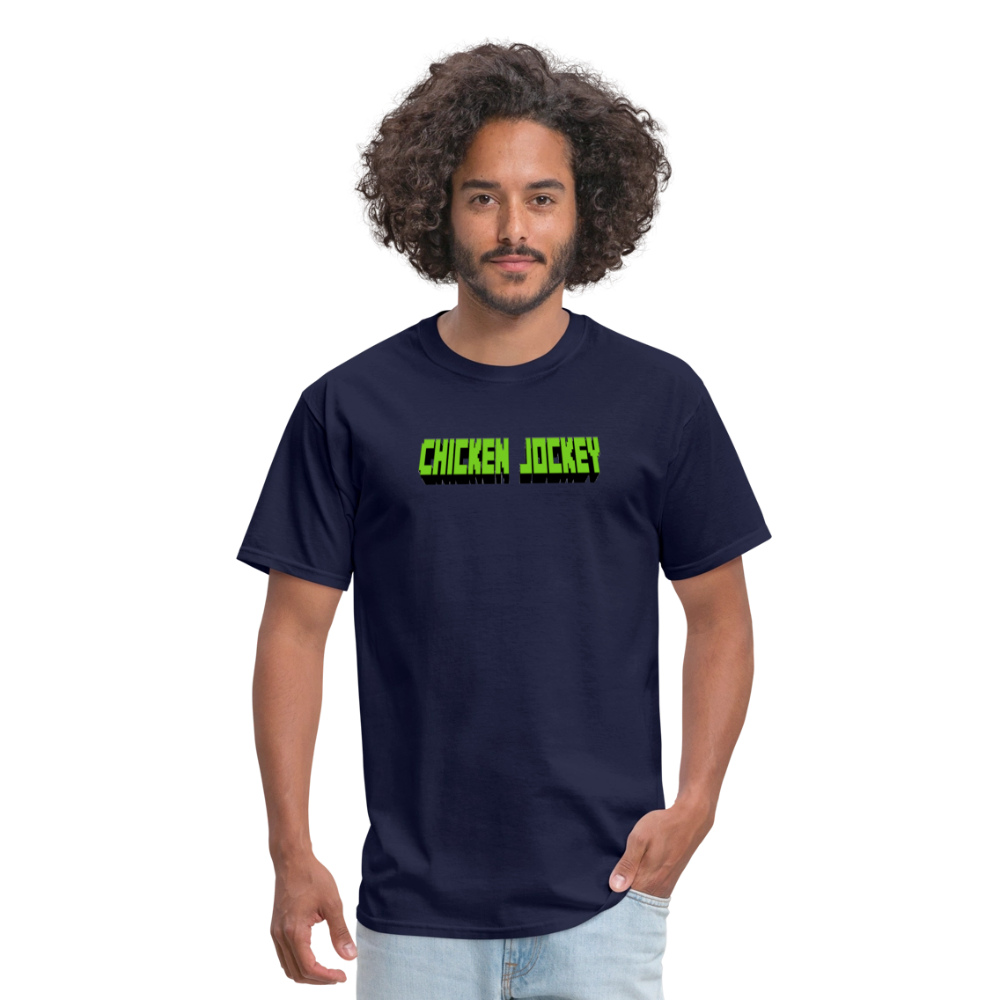 Chicken Jockey Green Unisex Classic T-Shirt - navy
