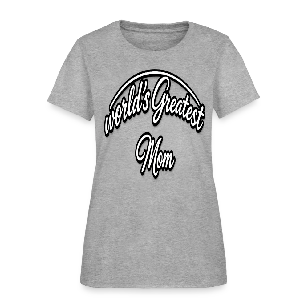 World's Greatest Mom Script Quote Women's T-Shirt - heather gray