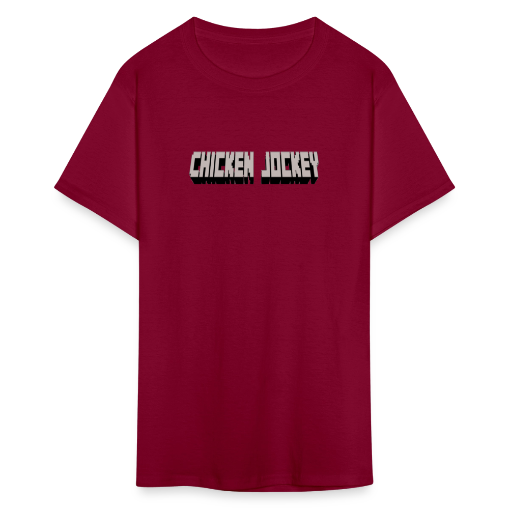 Chicken Jockey Gray Unisex Classic T-Shirt - burgundy