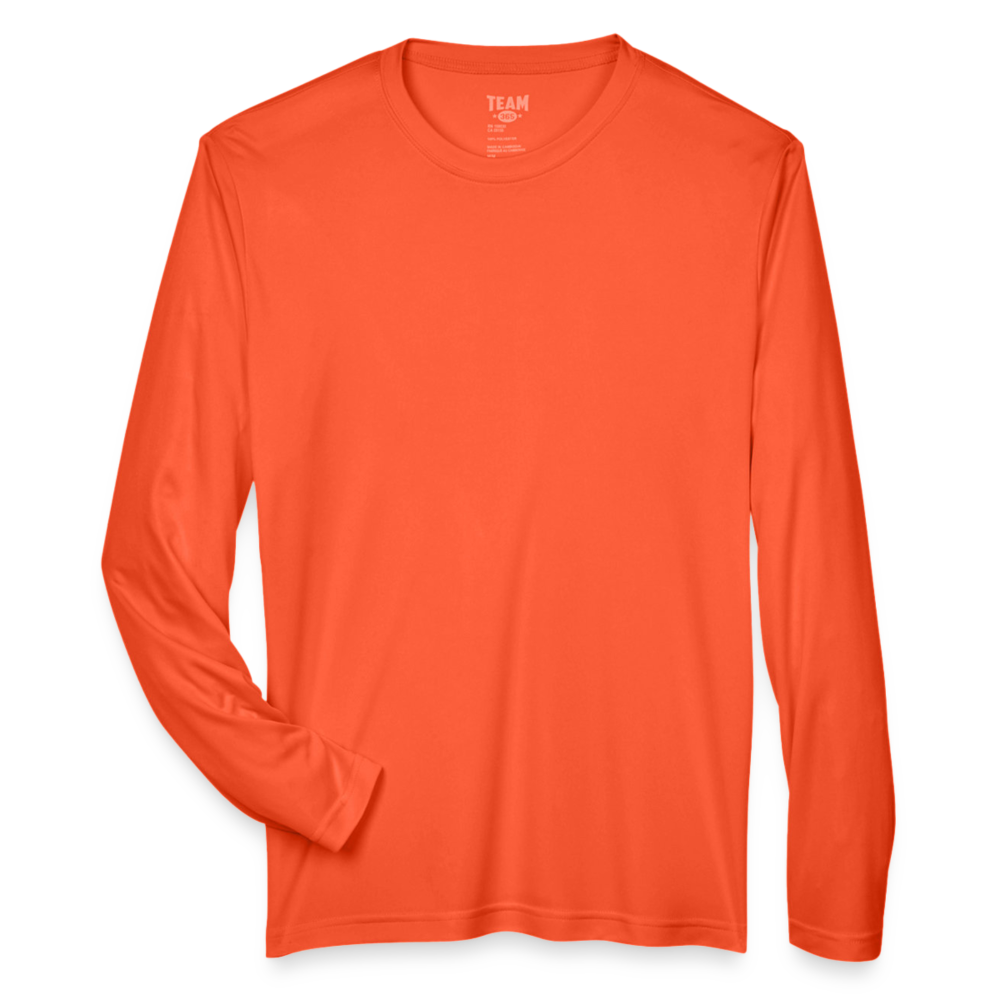 Customizable Men's Zone Performance Long-Sleeve T-Shirt ADD YOUR OWN PHOTO, IMAGES, DESIGNS, QUOTES AND MORE - orange