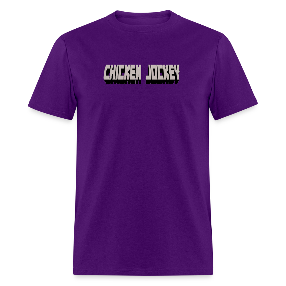 Chicken Jockey Gray Unisex Classic T-Shirt - purple