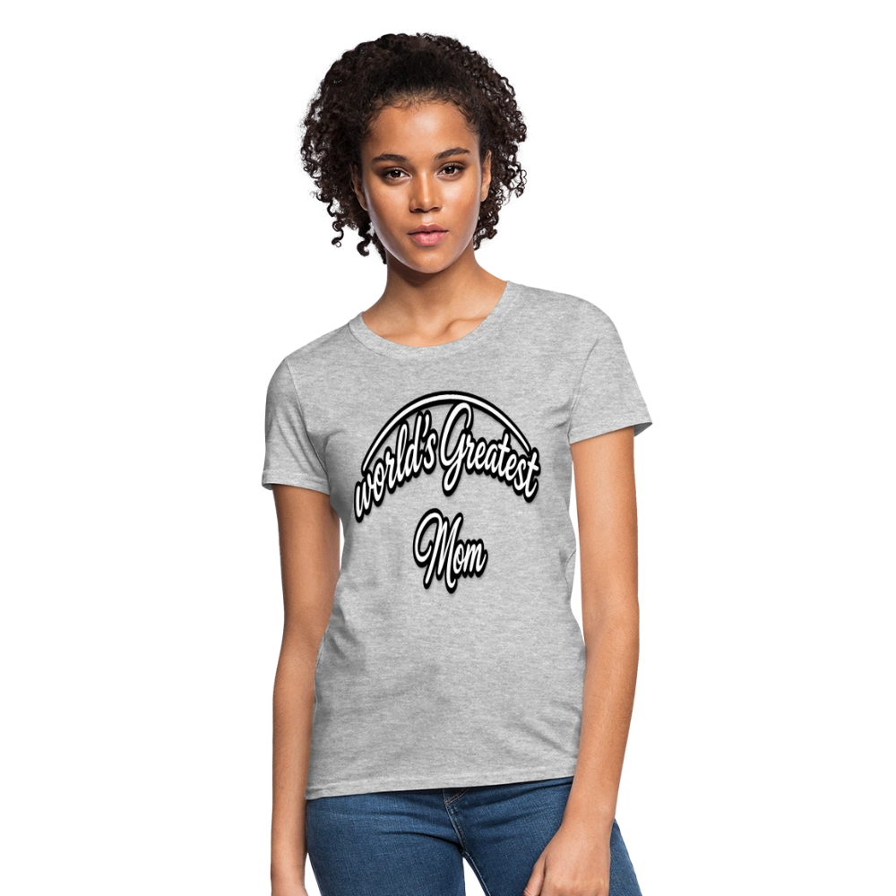 World's Greatest Mom Script Quote Women's T-Shirt - heather gray