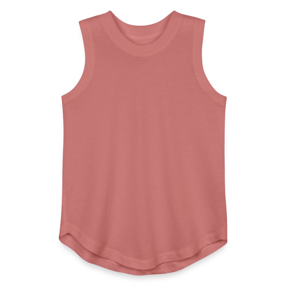 Customizable Youth Girls Relaxed Tank Top ADD YOUR OWN PHOTO, IMAGES, DESIGNS, QUOTES AND MORE - mauve