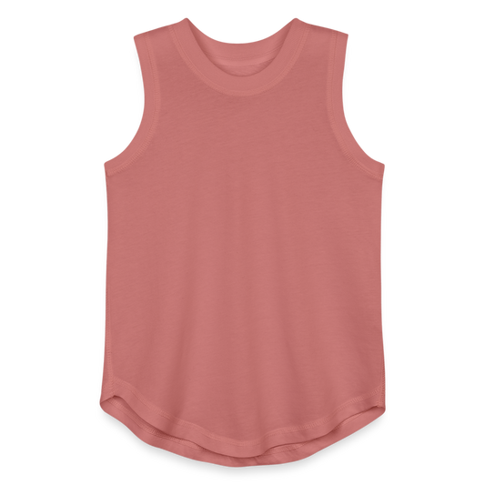 Customizable Youth Girls Relaxed Tank Top ADD YOUR OWN PHOTO, IMAGES, DESIGNS, QUOTES AND MORE - mauve