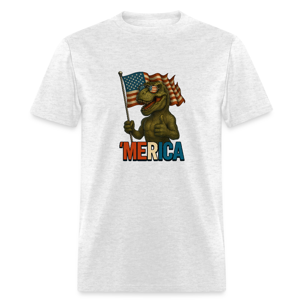 Thumbs Up Merica T Rex 4th of July Funny and Patriotic Unisex Classic T-Shirt - light heather gray