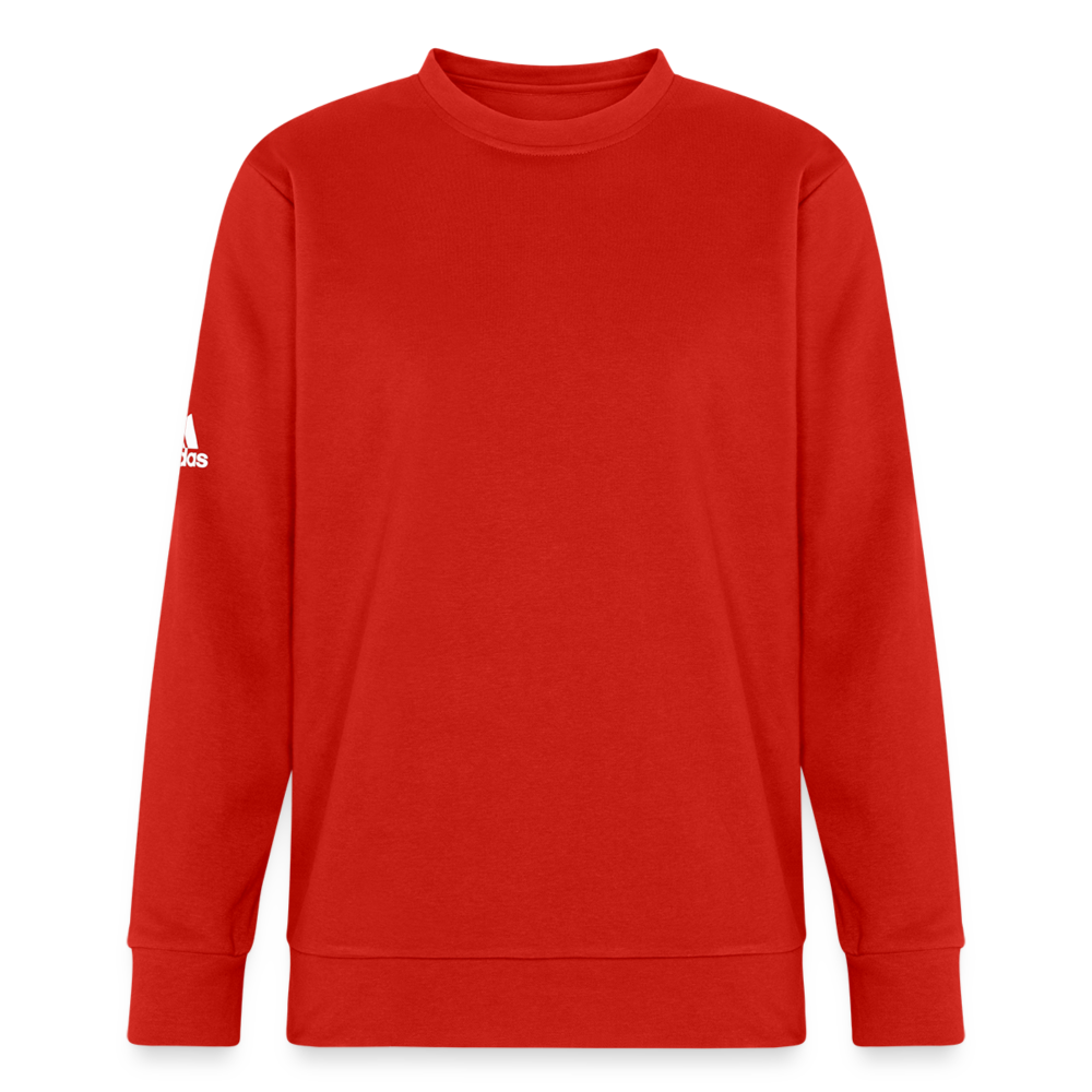 Customizable Adidas Unisex Fleece Crewneck Sweatshirt ADD YOUR OWN PHOTO, IMAGES, DESIGNS, QUOTES AND MORE - red