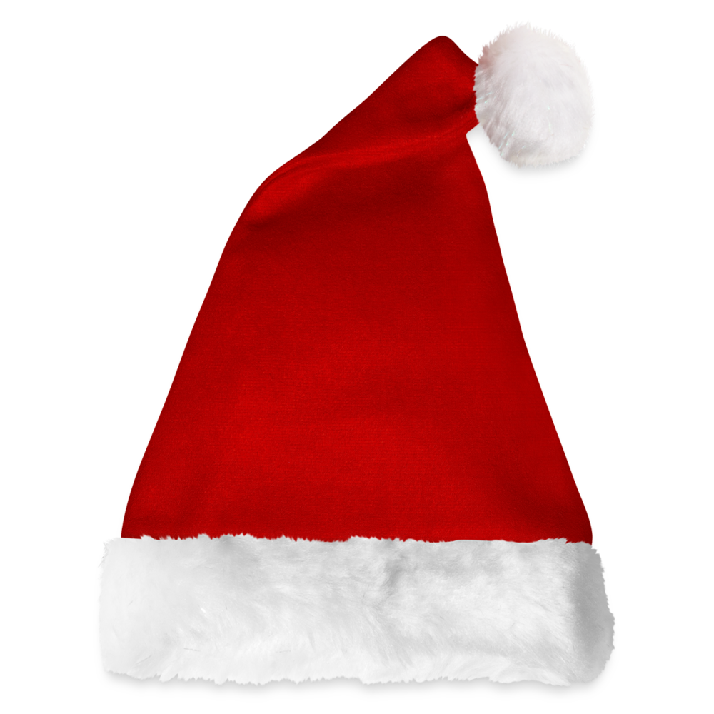 Customizable Santa Hat ADD YOUR OWN PHOTO, IMAGES, DESIGNS, QUOTES AND MORE - red/white