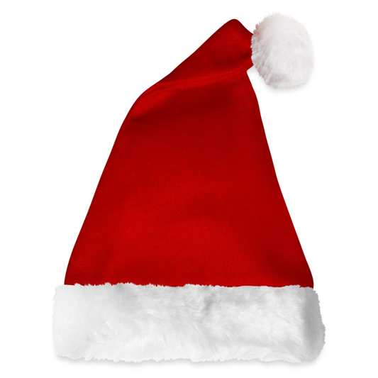 Customizable Santa Hat ADD YOUR OWN PHOTO, IMAGES, DESIGNS, QUOTES AND MORE - red/white