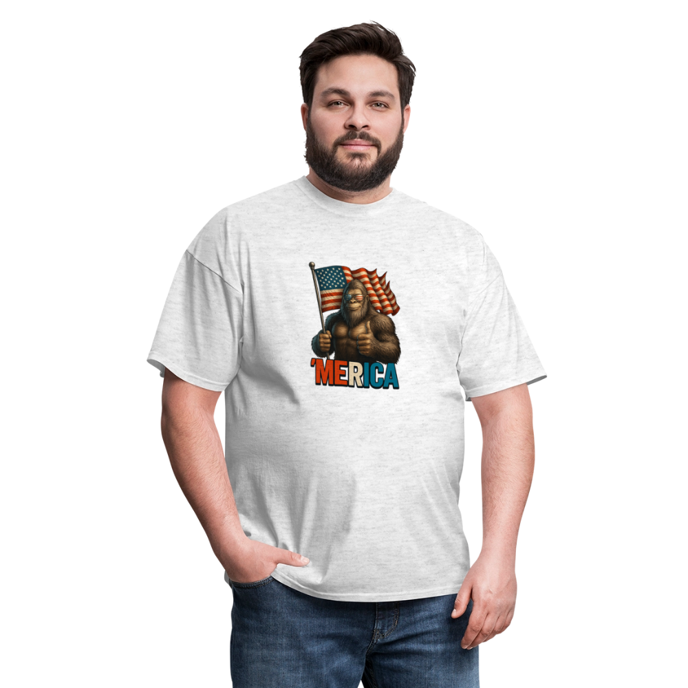 Thumbs Up Merica Big Foot 4th of July Funny and Patriotic Unisex Classic T-Shirt - light heather gray