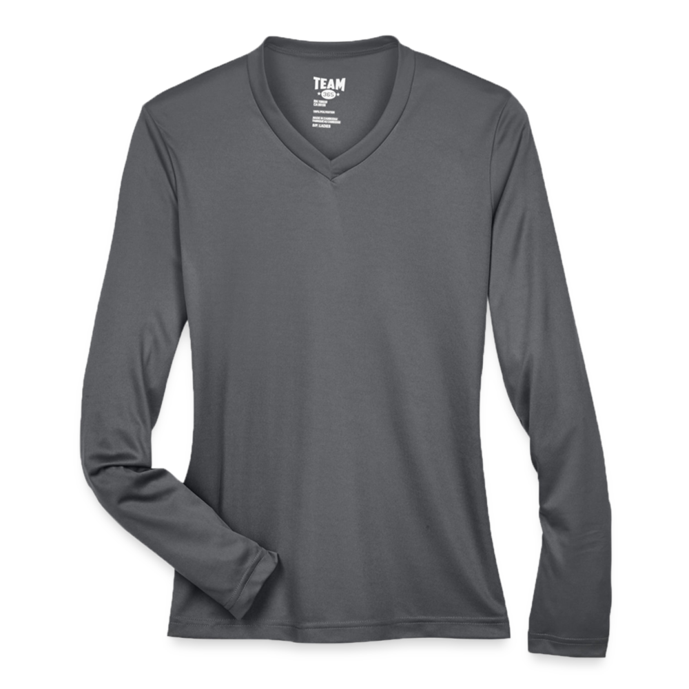 Customizable Ladies' Zone Performance Long-Sleeve T-Shirt ADD YOUR OWN PHOTO, IMAGES, DESIGNS, QUOTES AND MORE - graphite