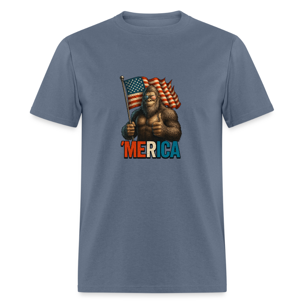 Thumbs Up Merica Big Foot 4th of July Funny and Patriotic Unisex Classic T-Shirt - denim