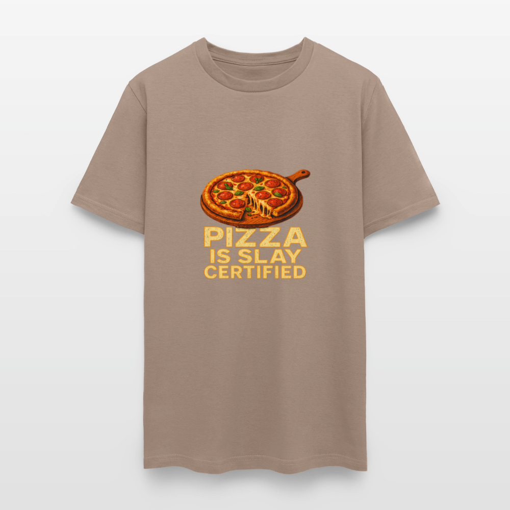Pizza Is Slay Certified Funny Meme Gift for Pizza Lovers Unisex Classic T-Shirt - brown savana