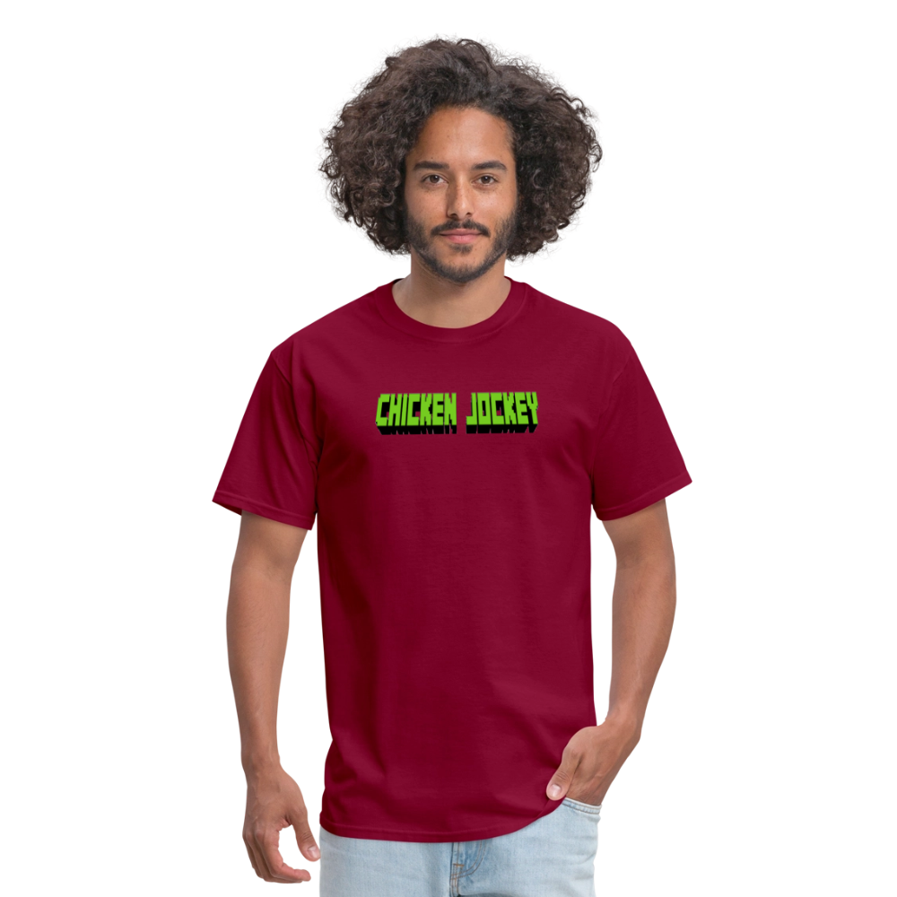 Chicken Jockey Green Unisex Classic T-Shirt - burgundy