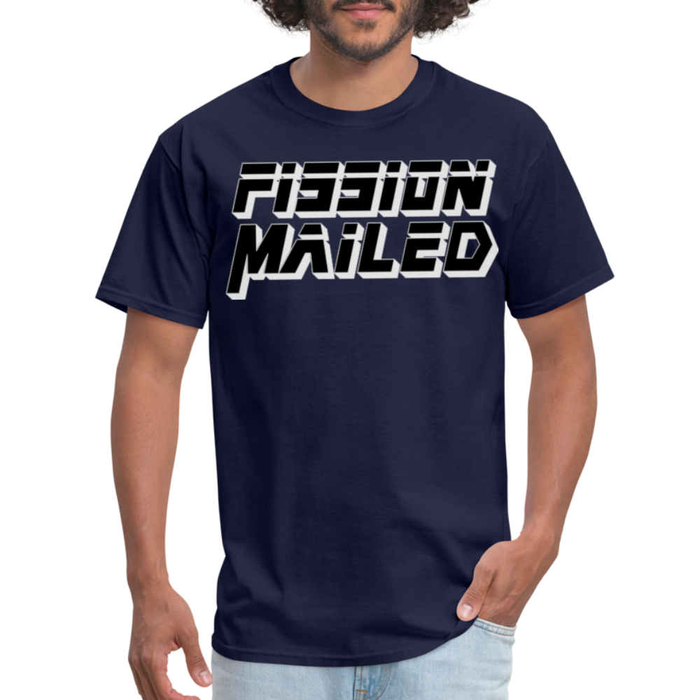 Fission Mailed Black & Gray Shadow Funny Videogame Quote & Meme Unisex Classic T-Shirt - navy