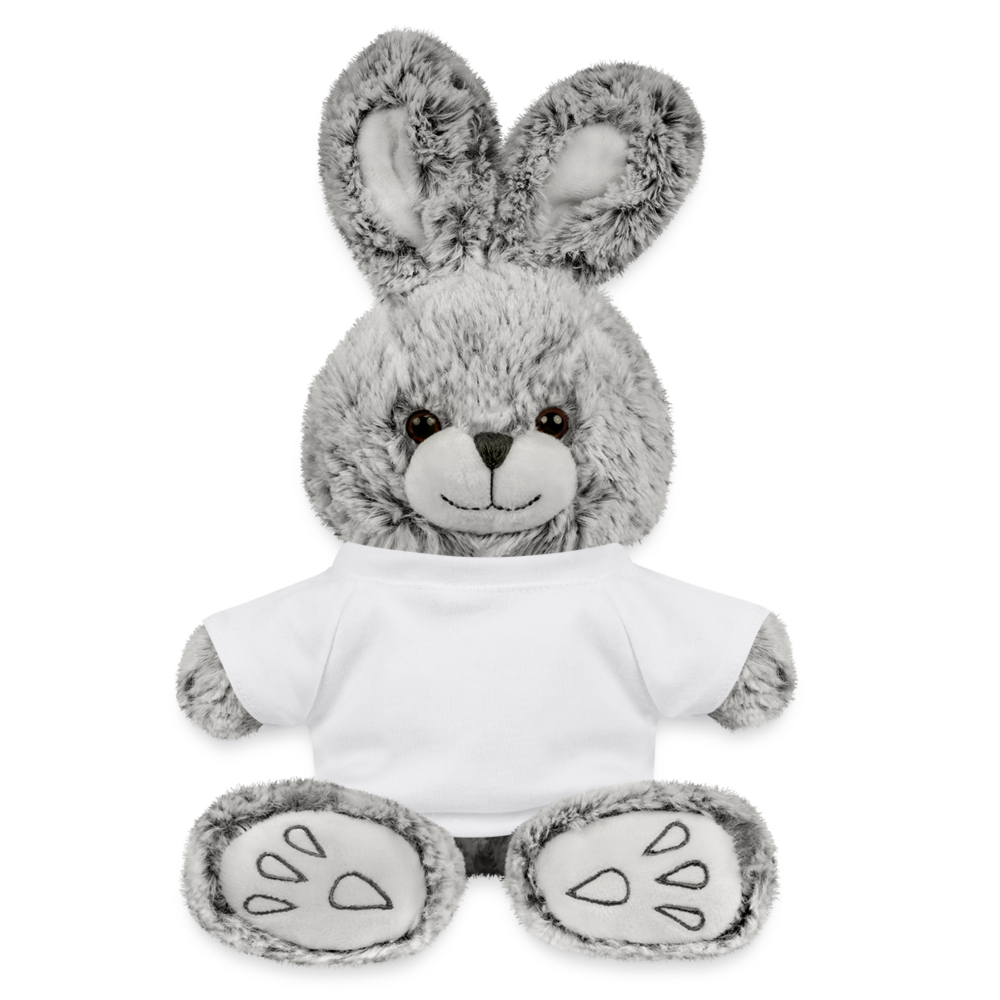 Customizable Rabbit Plushie ADD YOUR OWN PHOTO, IMAGES, DESIGNS, QUOTES AND MORE - white