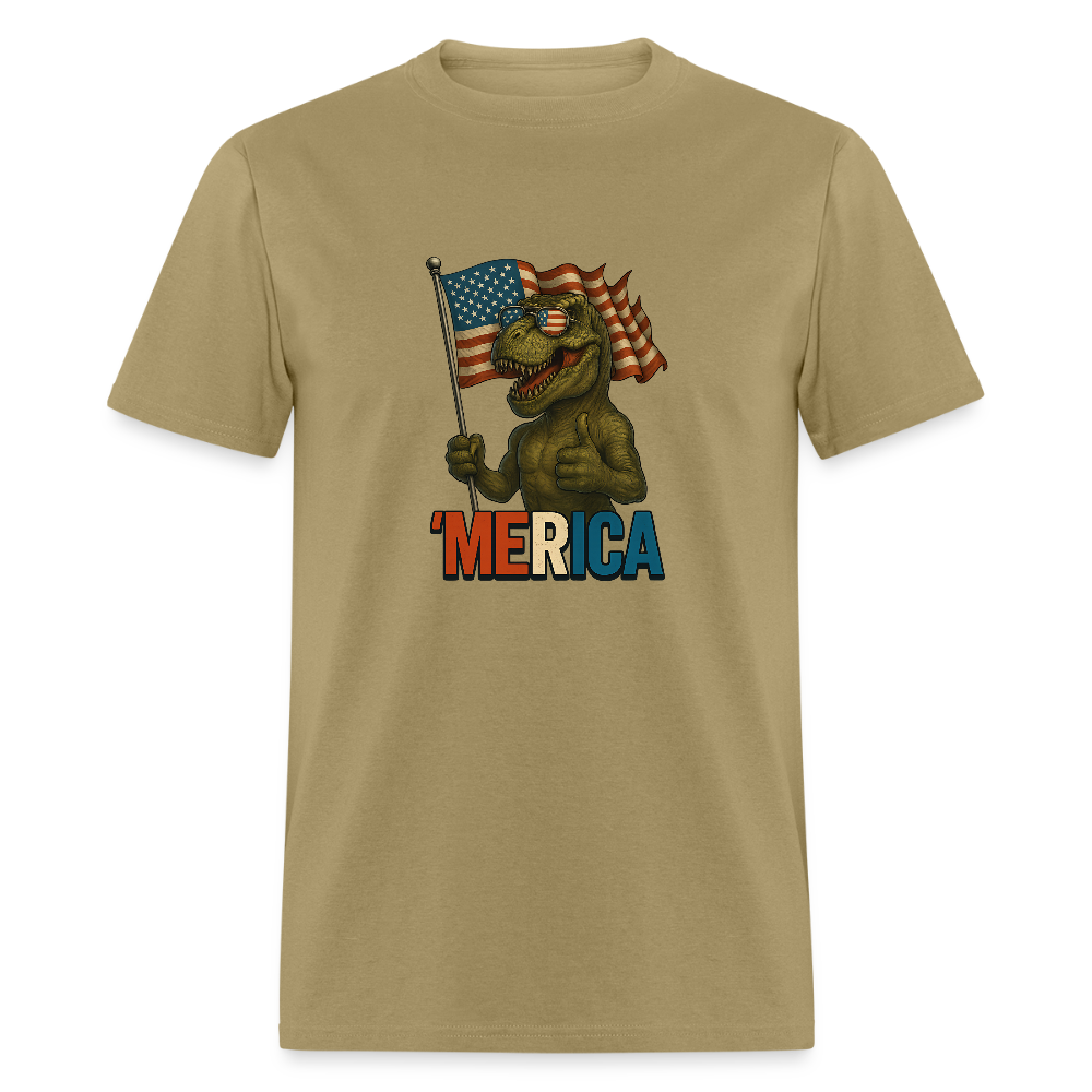 Thumbs Up Merica T Rex 4th of July Funny and Patriotic Unisex Classic T-Shirt - khaki