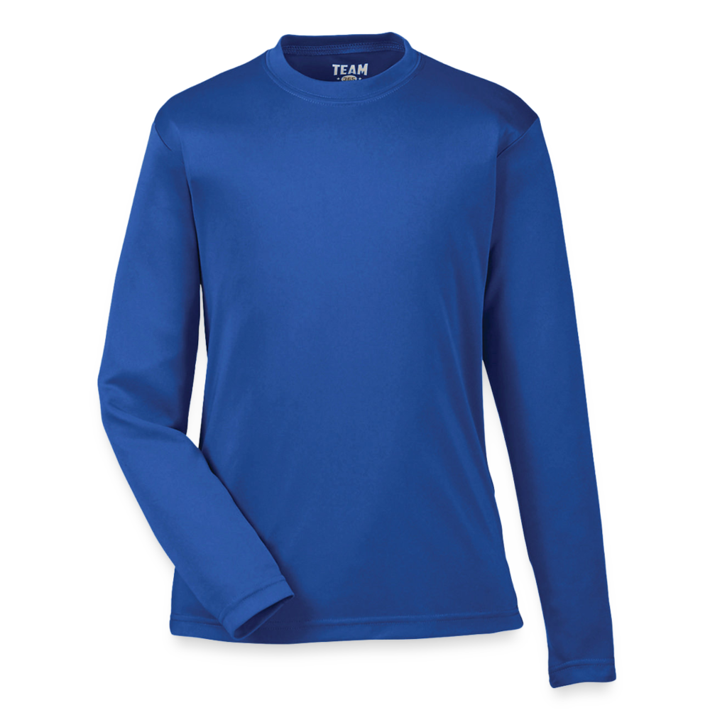 Customizable Youth Zone Performance Long-Sleeve T-Shirt ADD YOUR OWN PHOTO, IMAGES, DESIGNS, QUOTES AND MORE - royal blue