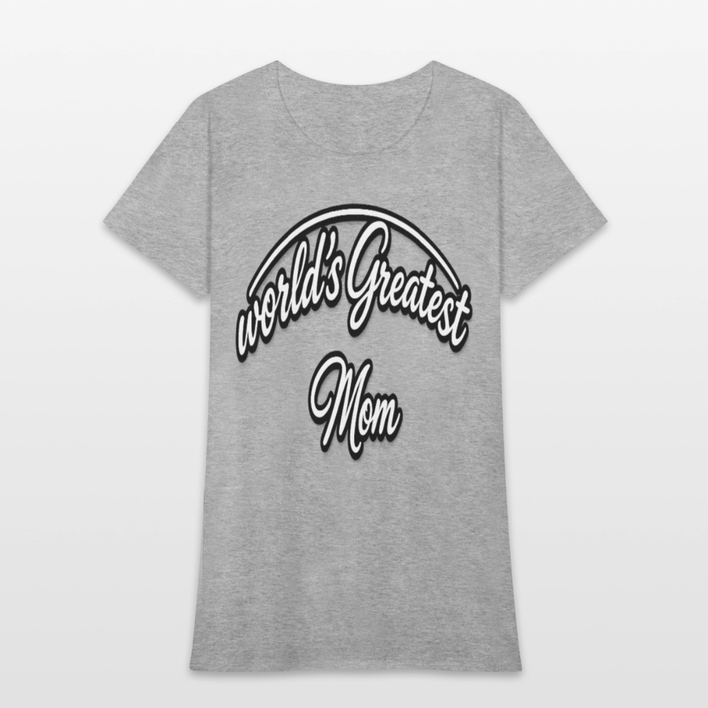 World's Greatest Mom Script Quote Women's T-Shirt - heather gray