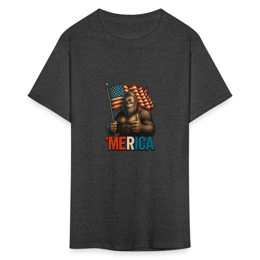 Thumbs Up Merica Big Foot 4th of July Funny and Patriotic Unisex Classic T-Shirt - heather black