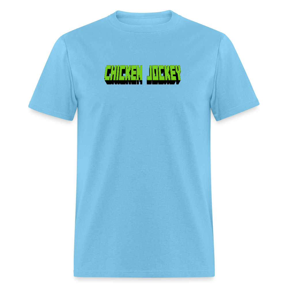 Chicken Jockey Green Unisex Classic T-Shirt - aquatic blue