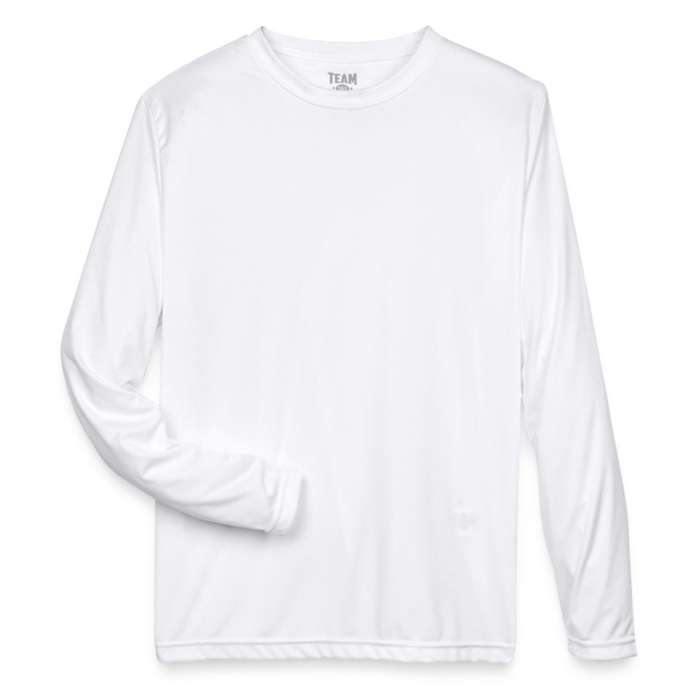 Customizable Men's Zone Performance Long-Sleeve T-Shirt ADD YOUR OWN PHOTO, IMAGES, DESIGNS, QUOTES AND MORE - white