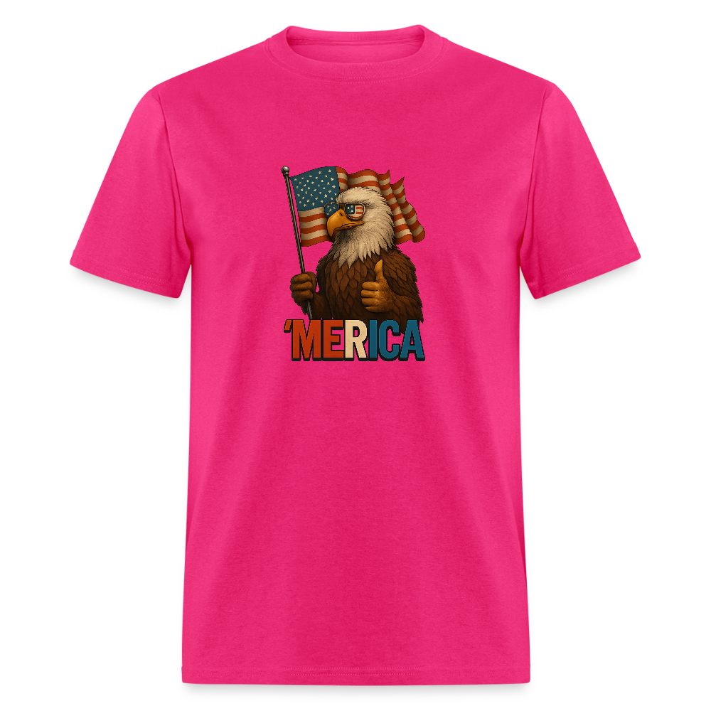 Thumbs Up Merica Eagle 4th of July Funny and Patriotic Unisex Classic T-Shirt - fuchsia