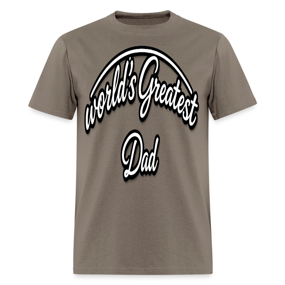 Dad Appreciation T Shirt: Worlds Greatest Dad Script - safari