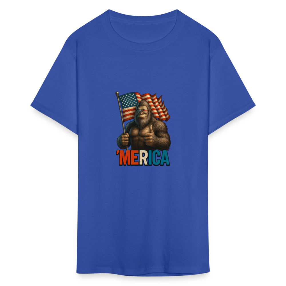 Thumbs Up Merica Big Foot 4th of July Funny and Patriotic Unisex Classic T-Shirt - royal blue