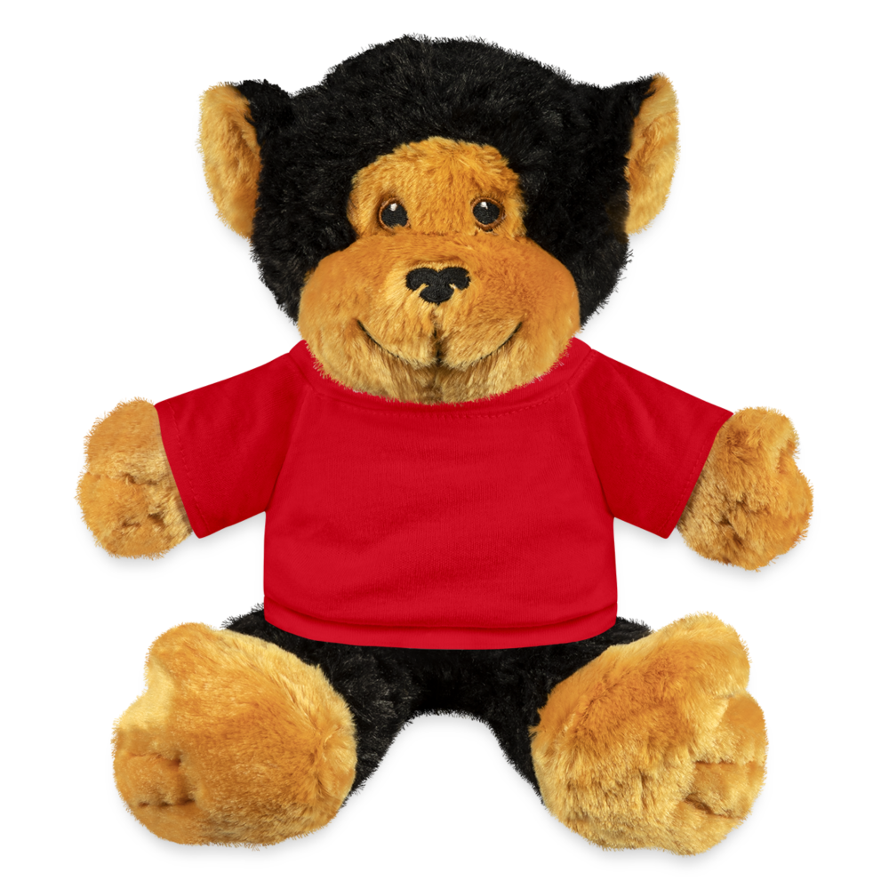 Customizable Monkey Plushie ADD YOUR OWN PHOTO, IMAGES, DESIGNS, QUOTES AND MORE - red