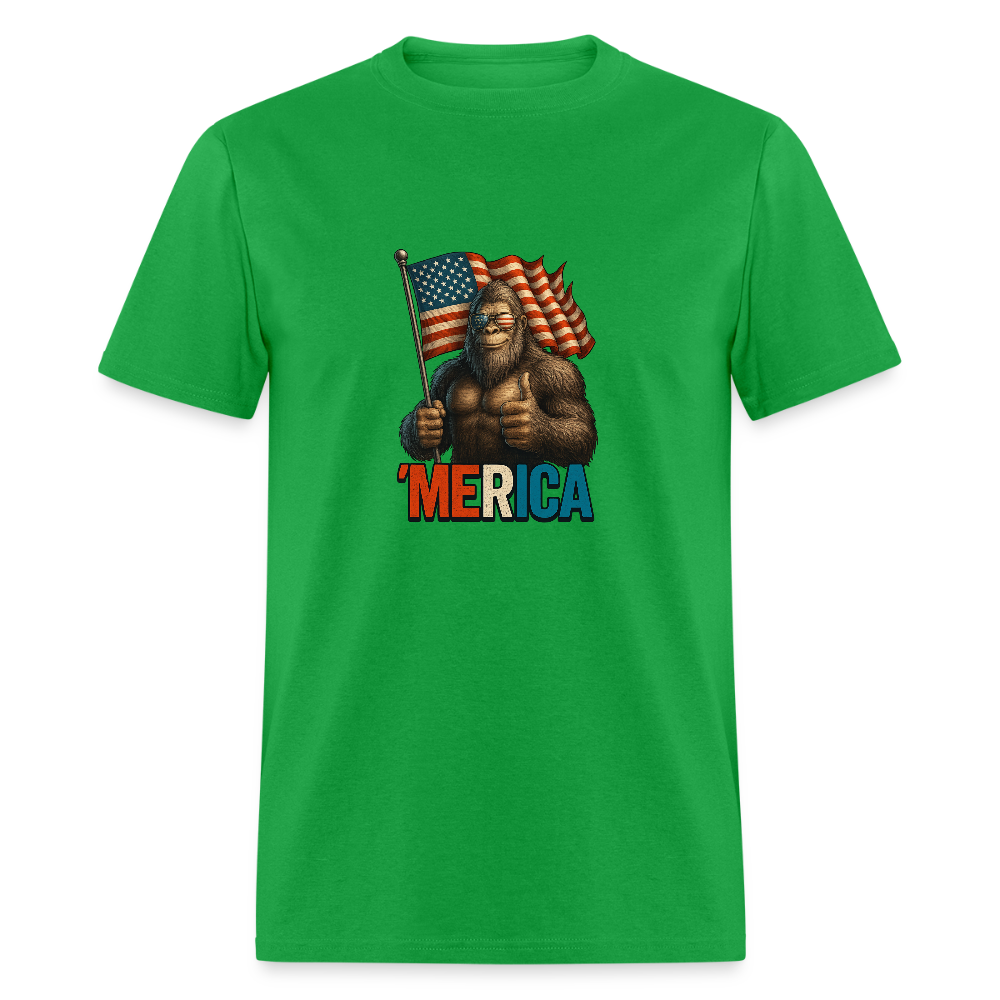 Thumbs Up Merica Big Foot 4th of July Funny and Patriotic Unisex Classic T-Shirt - bright green
