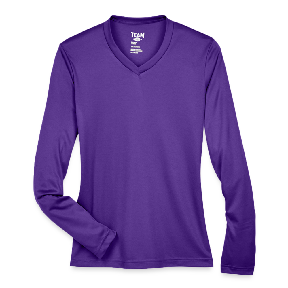 Customizable Ladies' Zone Performance Long-Sleeve T-Shirt ADD YOUR OWN PHOTO, IMAGES, DESIGNS, QUOTES AND MORE - purple