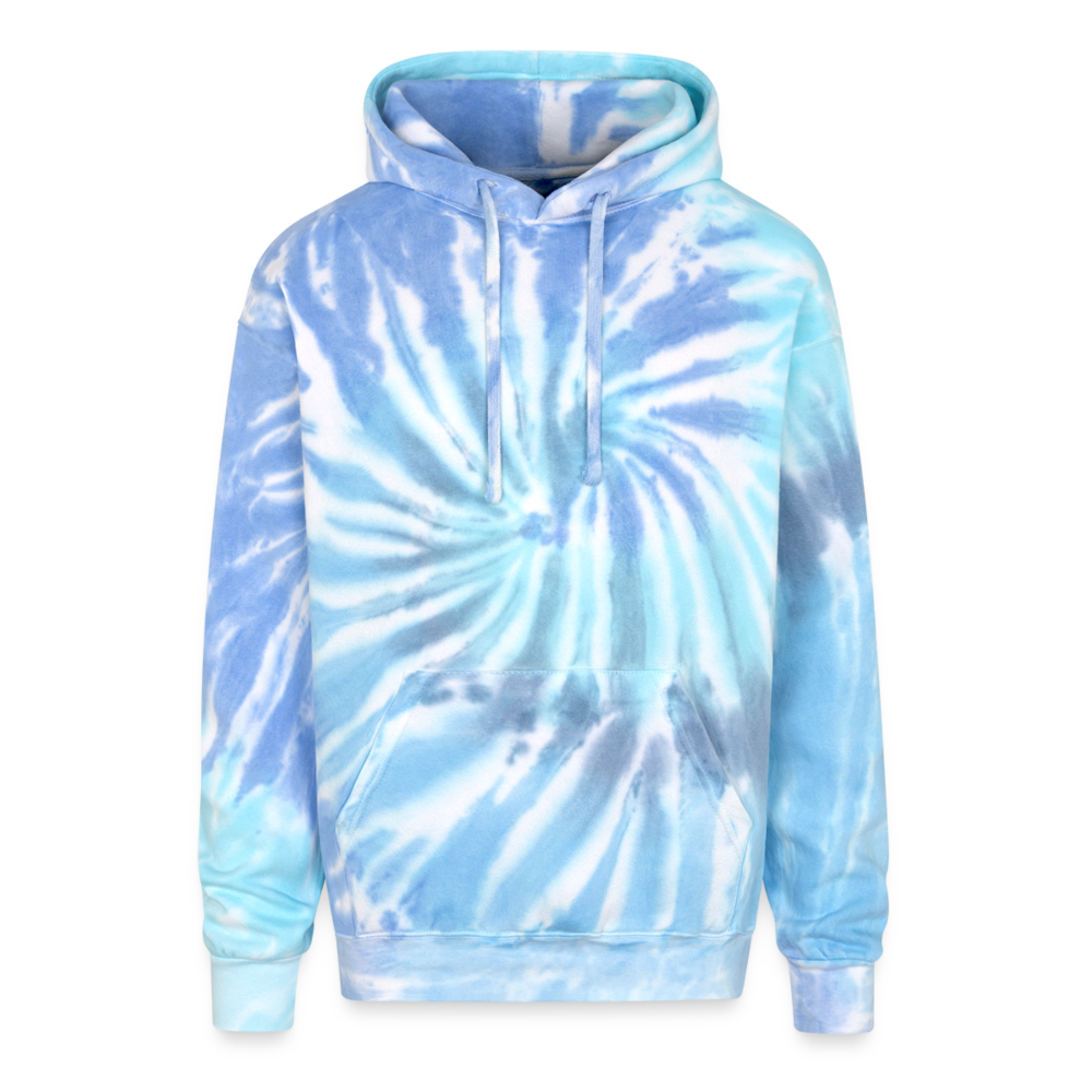 Customizable Adult Tie Dye Hoodie ADD YOUR OWN PHOTO, IMAGES, DESIGNS, QUOTES AND MORE - blue lagoon