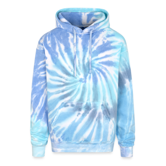 Customizable Adult Tie Dye Hoodie ADD YOUR OWN PHOTO, IMAGES, DESIGNS, QUOTES AND MORE - blue lagoon