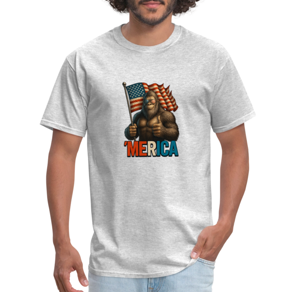Thumbs Up Merica Big Foot 4th of July Funny and Patriotic Unisex Classic T-Shirt - heather gray