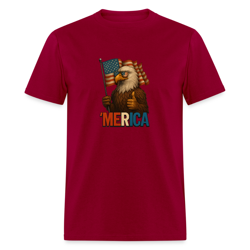 Thumbs Up Merica Eagle 4th of July Funny and Patriotic Unisex Classic T-Shirt - dark red