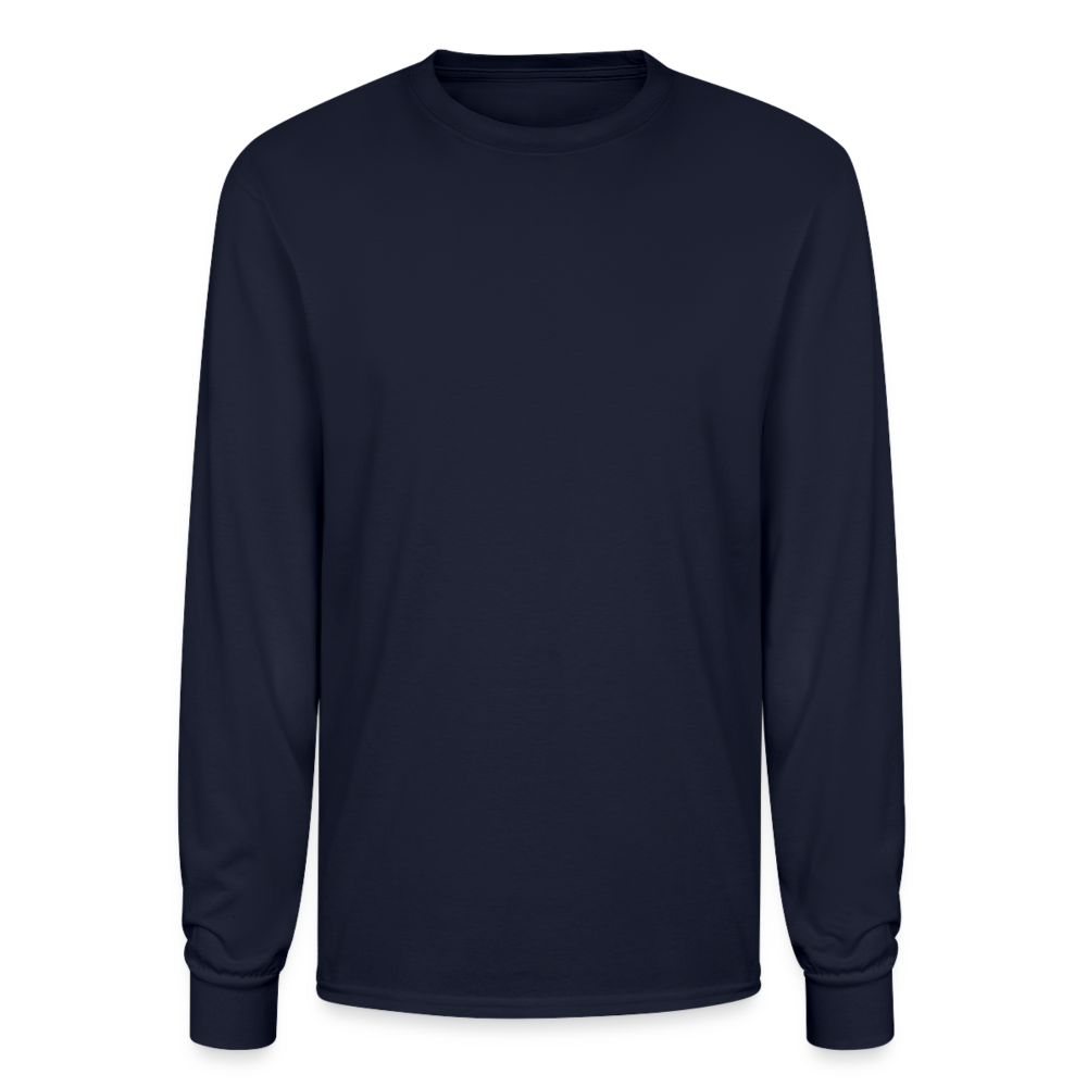 Customizable Champion Unisex Long Sleeve T-Shirt ADD YOUR OWN PHOTO, IMAGES, DESIGNS, QUOTES AND MORE - navy