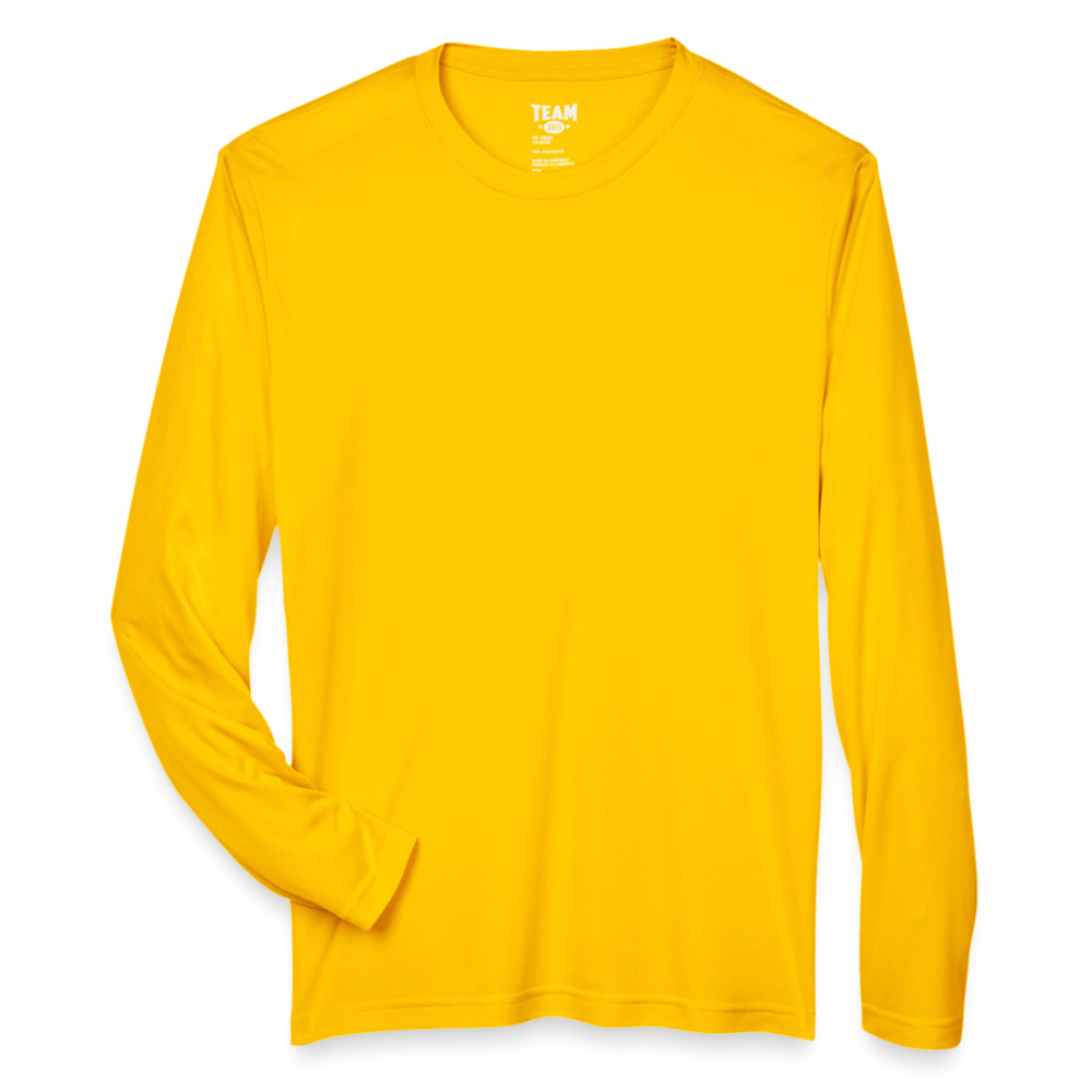 Customizable Men's Zone Performance Long-Sleeve T-Shirt ADD YOUR OWN PHOTO, IMAGES, DESIGNS, QUOTES AND MORE - gold