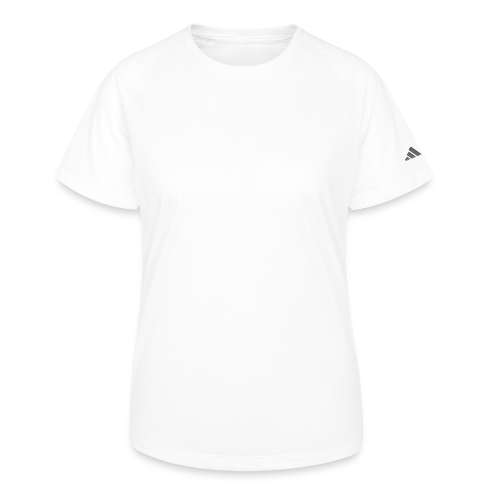 Customizable Adidas Women's Blended T-shirt ADD YOUR OWN PHOTO, IMAGES, DESIGNS, QUOTES AND MORE - white