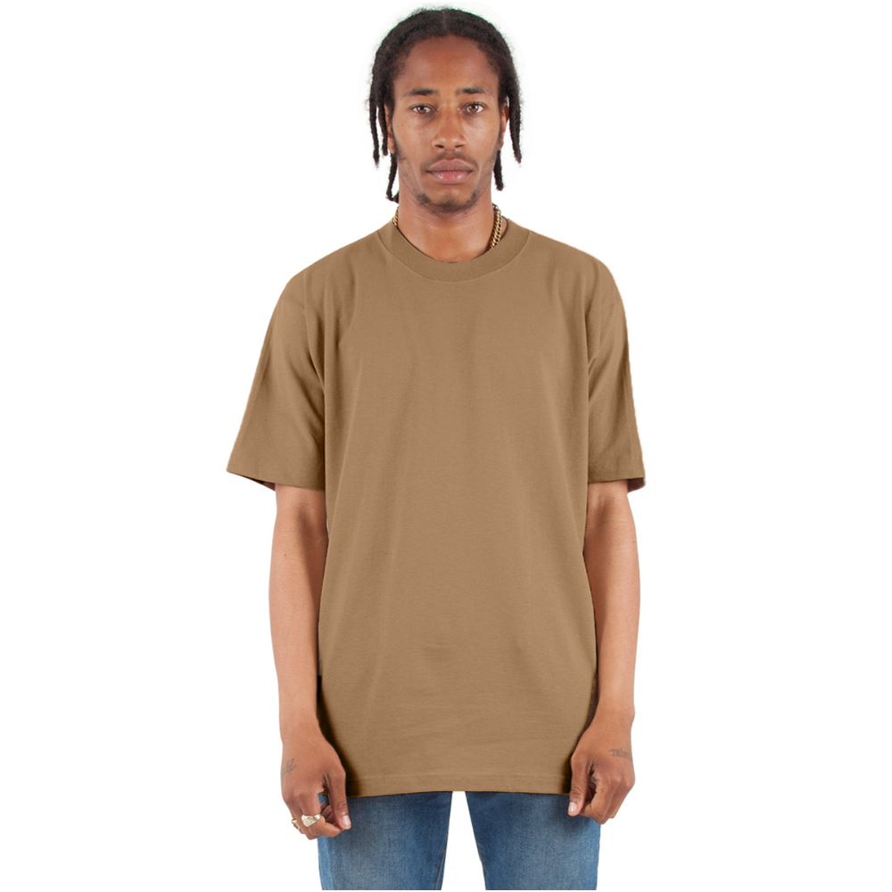 Customizable Unisex Oversized Heavyweight T-Shirt ADD YOUR OWN PHOTO, IMAGES, DESIGNS, QUOTES AND MORE - khaki