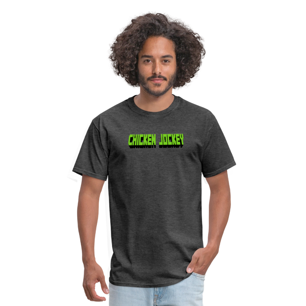Chicken Jockey Green Unisex Classic T-Shirt - heather black