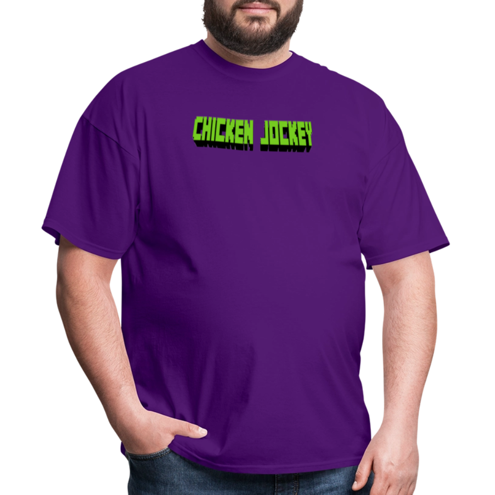 Chicken Jockey Green Unisex Classic T-Shirt - purple