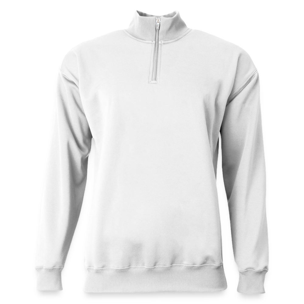 Customizable A4 Adult Sprint Fleece Quarter with Zipper ADD YOUR OWN PHOTO, IMAGES, DESIGNS, QUOTES AND MORE - white