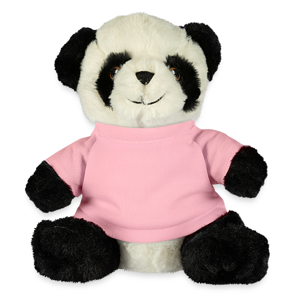 Customizable Panda Bear Plushie ADD YOUR OWN PHOTO, IMAGES, DESIGNS, QUOTES AND MORE - petal pink