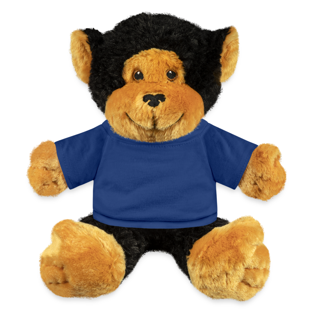 Customizable Monkey Plushie ADD YOUR OWN PHOTO, IMAGES, DESIGNS, QUOTES AND MORE - royal blue