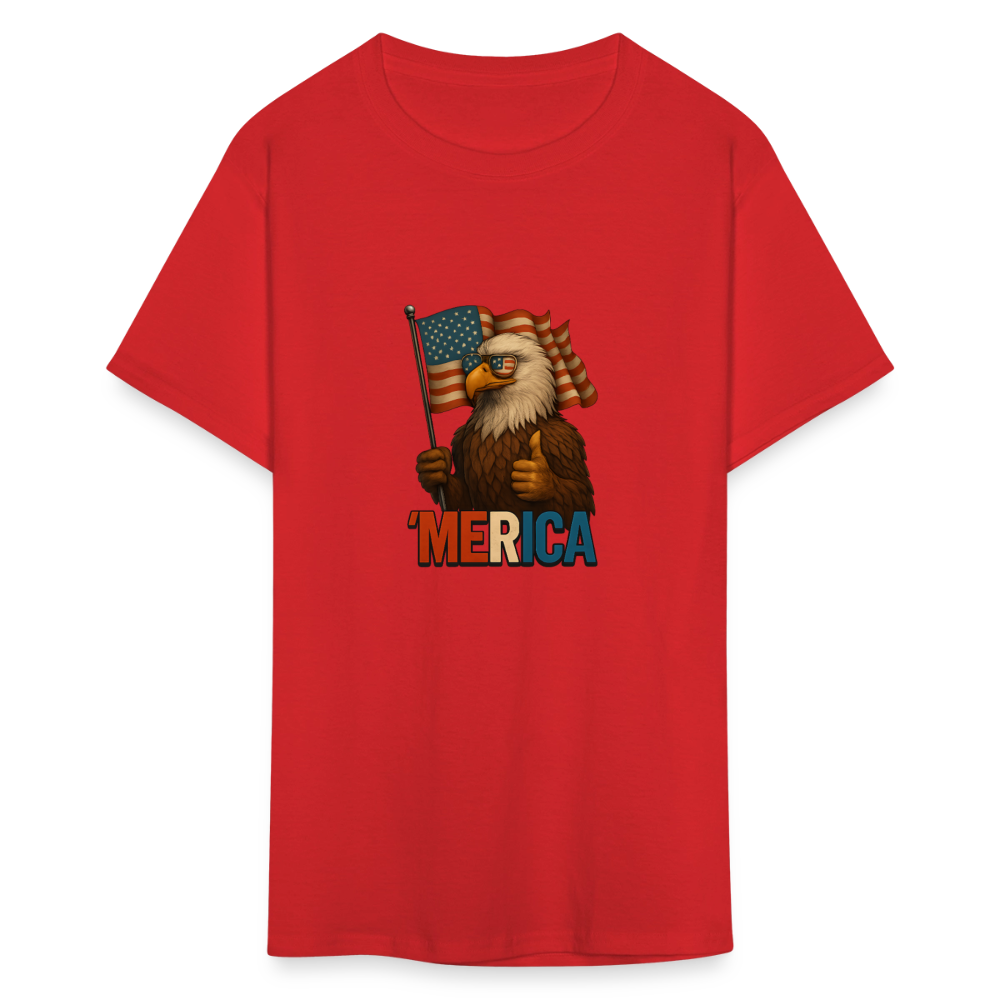 Thumbs Up Merica Eagle 4th of July Funny and Patriotic Unisex Classic T-Shirt - red