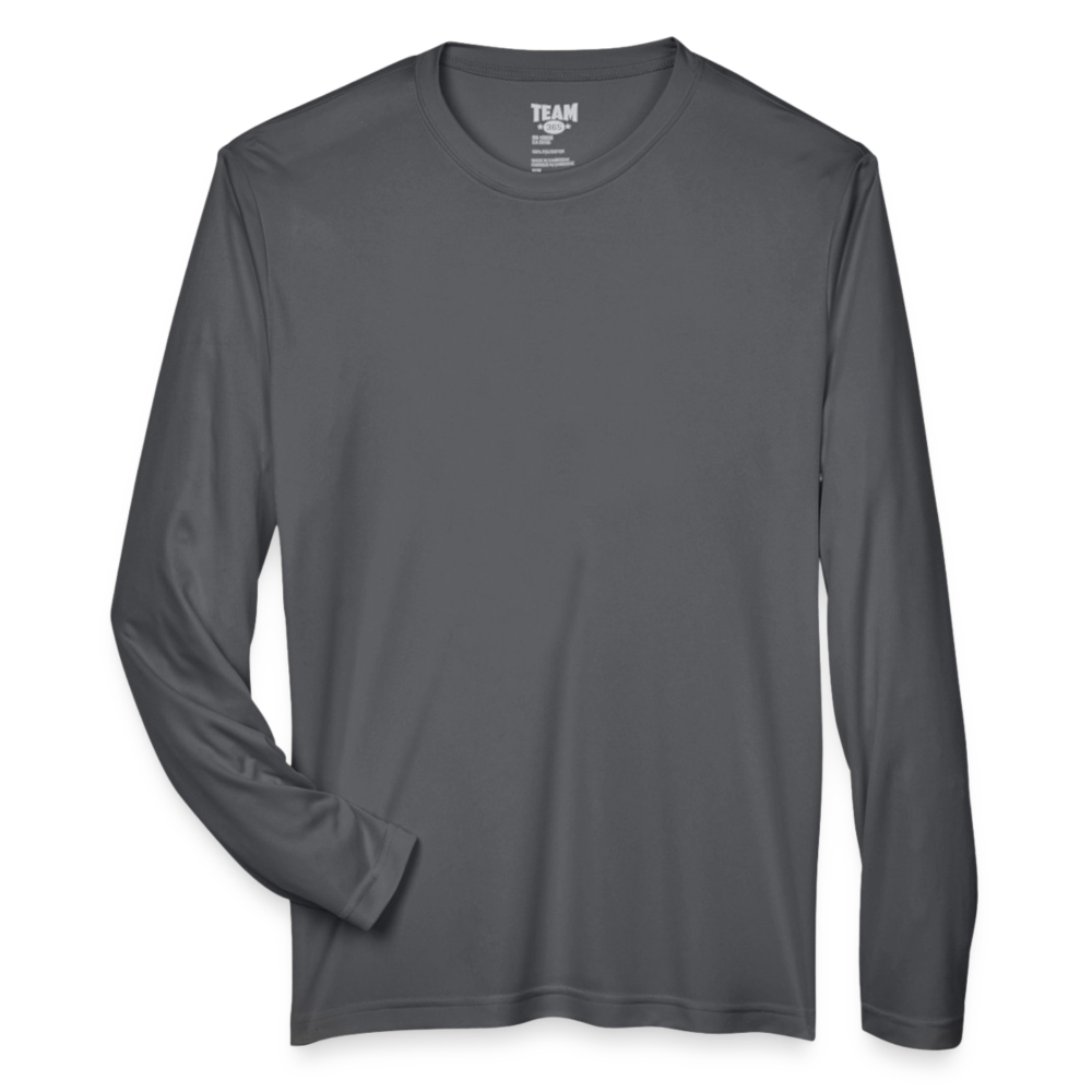 Customizable Men's Zone Performance Long-Sleeve T-Shirt ADD YOUR OWN PHOTO, IMAGES, DESIGNS, QUOTES AND MORE - graphite