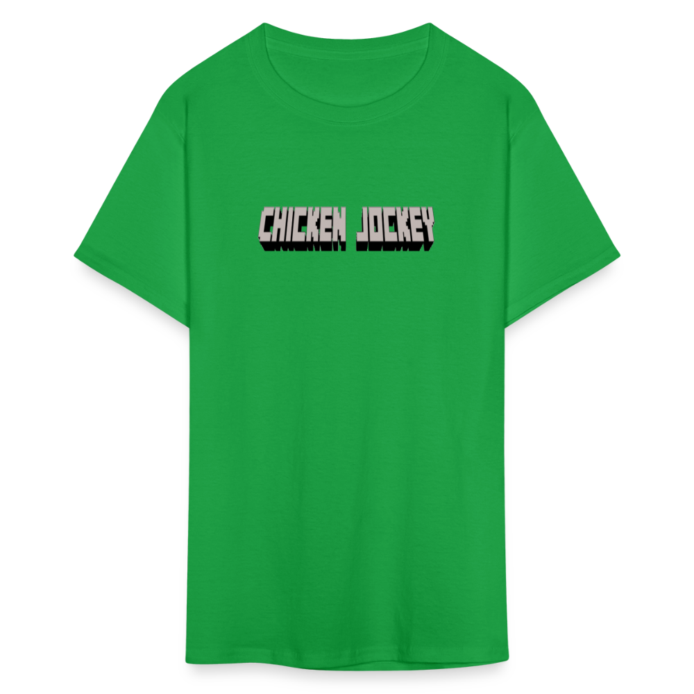 Chicken Jockey Gray Unisex Classic T-Shirt - bright green