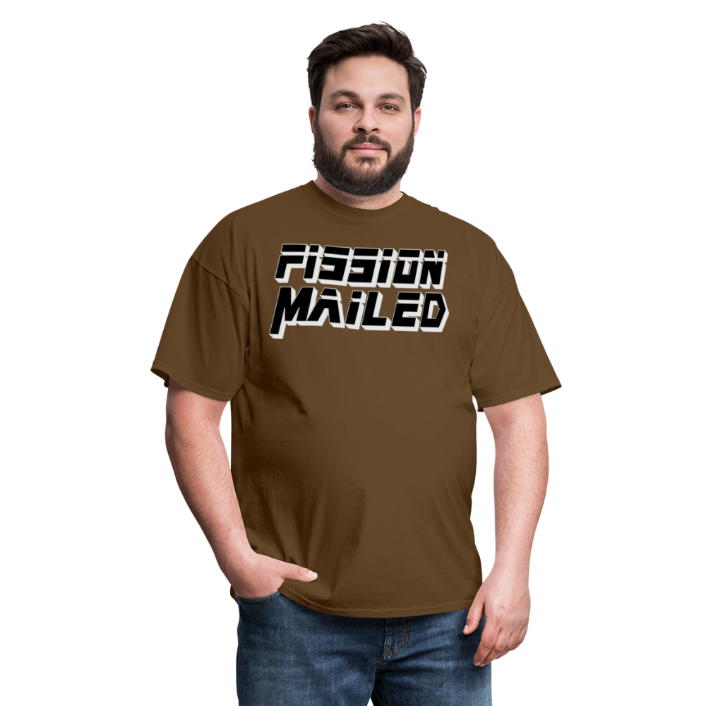 Fission Mailed Black & Gray Shadow Funny Videogame Quote & Meme Unisex Classic T-Shirt - brown