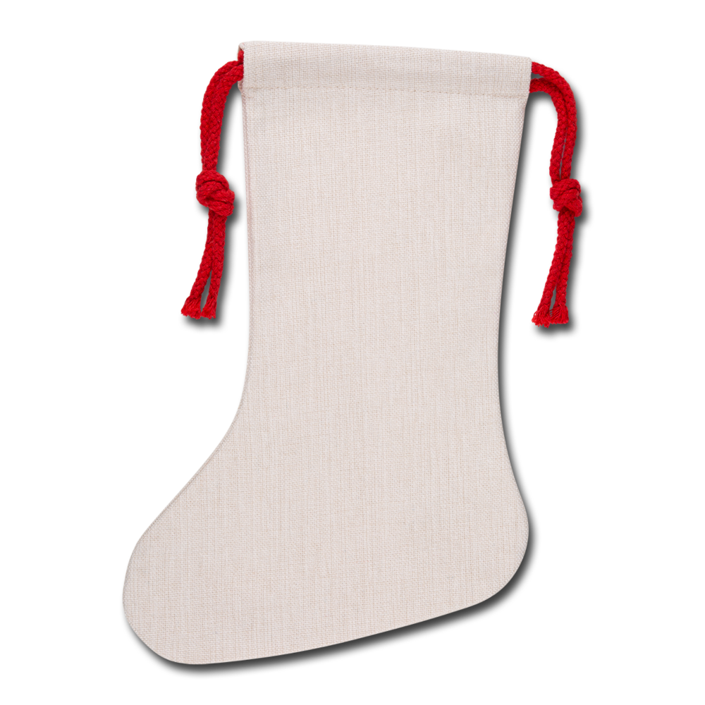 Customizable Natural Holiday Stocking ADD YOUR OWN PHOTO, IMAGES, DESIGNS, QUOTES AND MORE - natural